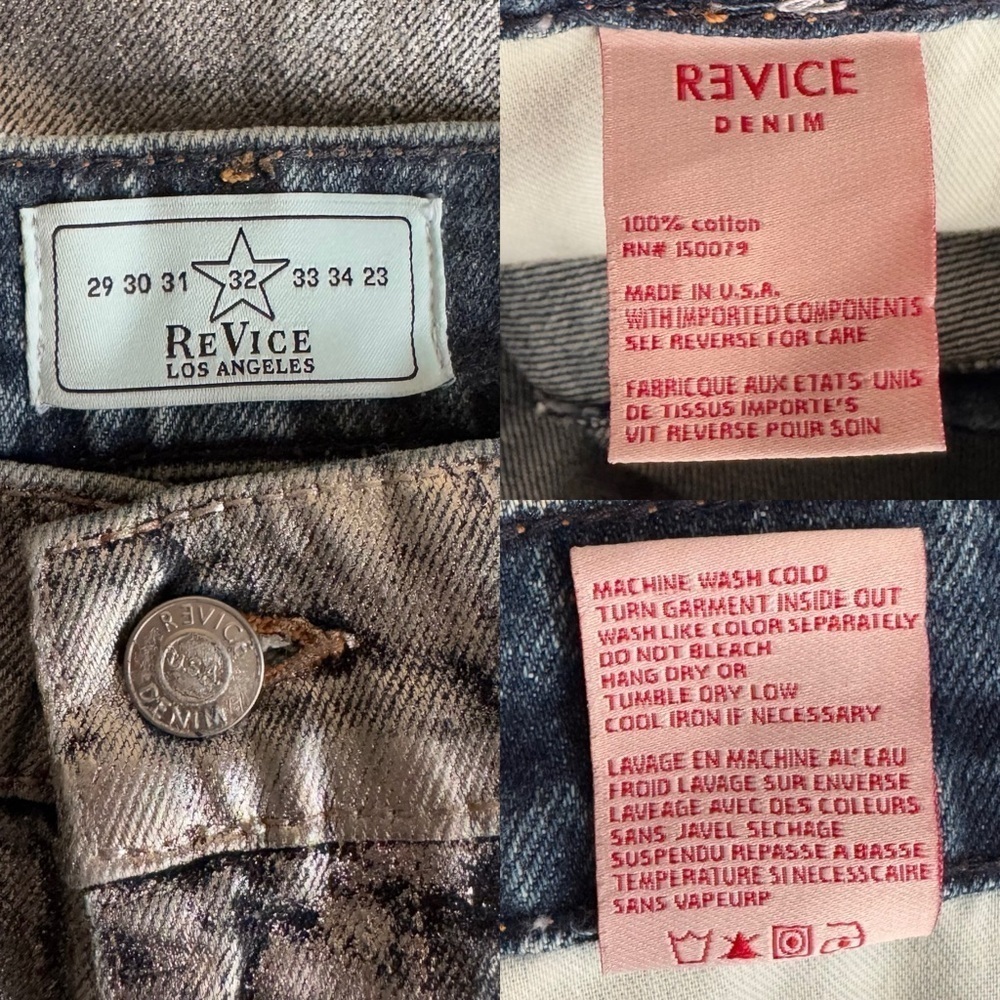 REVICE NWT Fly Silver wide leg jeans size 32 - Picture 15 of 16